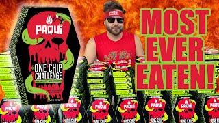 Paqui One Chip Challenge 2023 Most Ever Eaten #onechipchallenge  Mike Jack Eats Heat