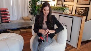 Amanda Unboxes Red Black 7 Inch High Heel Platform Shoes With Retro Buckle