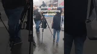 building fire disrupts morning commute at downtown Flushing NYC 3172022
