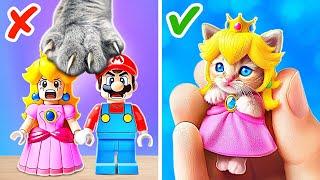 Help Mario Princess Peach Turned Into Cat  *I Build $10000 House For Homeless Pets*