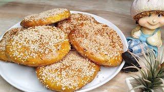 طرز تهیه نان کنجدی خانگی مخصوص صبحانه وعصرانه _ بتنور لاری با سس ماهیمهیاوه _طرز تهیه تفتون لاری