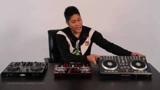 Numark Mixtrack Pro vs. Vestax Typhoon vs. Reloop Digital Jockey 2  UniqueSquared.com