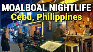 NIGHTLIFE in MOALBOAL CEBU  Panagsama Beach Night Walk - Cebu Philippines