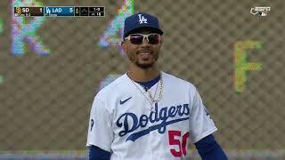 Mookie Betts MICD UP in-game interview from Dodgers vs. Padres Marvels over Juan Sotos eye 