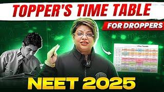 Toppers Time Table  Complete ROADMAP to Crack NEET 2025 Akanksha Agarwal Maam  Physics Wallah
