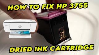 How to Clean Dried Ink Cartridge of HP 3755 - Printhead Blocked & Clogged