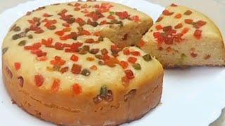 Super Spongy Tutti Frutti Cake  No Oven No egg  Eggless Sponge Cake