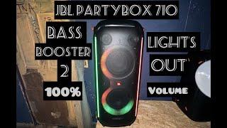 JBL PartyBox 710 bass booster 2 room light is off 100% volume