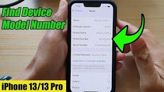 iPhone 1313 Pro How to Find Device Model Number