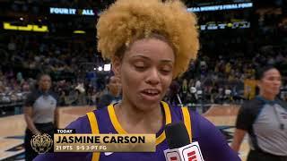 Jasmine Carter BUZZER BEATER to cap off 21 POINT HALF  LSU vs. Iowa