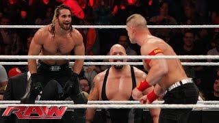 John Cena vs. Seth Rollins - Lumberjack Match Raw January 12 2015