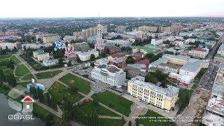 Тамбов аэросъемка набережной реки ЦнаTambov aerial view the seafront of the river Tsna