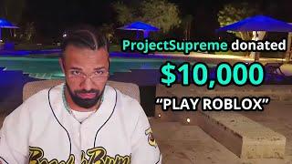 DONATING $10000 TO STREAMERS FOR 24 HOURS