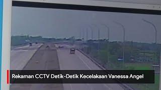 Rekaman CCTV Detik-Detik Mobil Vanessa Angel Tabrak Pembatas Tol
