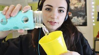 ASMR Water Bottle Spraying Tapping Sounds With Whispers