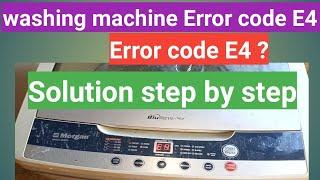 Washing machine error E4