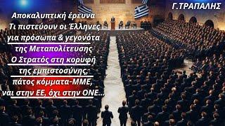 Γεώργιος Τράπαλης Έρευνα-Τι πιστεύουν οι Έλληνες για πρόσωπα & γεγονότα της Μεταπολίτευσης