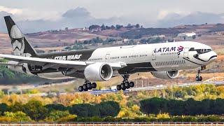 300 PLANES in 3 HOURS   Madrid Airport Plane Spotting   Close Up Airplane Takeoffs & Landings