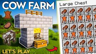 Minecraft EASY AUTOMATIC Cow Farm in 1.21  Lets Play Guide