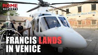 VENICE  Pope Francis lands in Venice and visits a womens prison