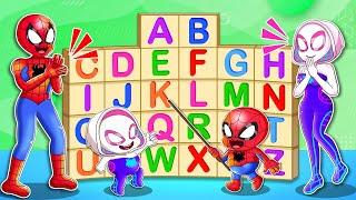 Learn The Alphabet With The Spider Man Family  - Marvels Spidey and his Amazing Friends Animation