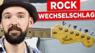 Gitarre lernen - Rock Schlagtechnik - Wechselschlag auf einer Saite