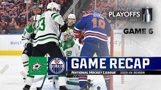 Gm 6 Stars @ Oilers 62  NHL Highlights  2024 Stanley Cup Playoffs