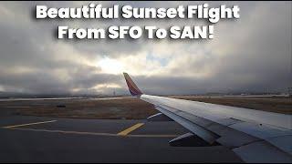 4K Beautiful Sunset Flight From San Francisco To San Diego