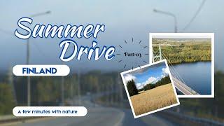 Car drive with summer nature  Summer holidays