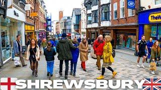 Walk in SHREWSBURY Shropshire ENGLAND 4K  Birthplace of Charles Darwin