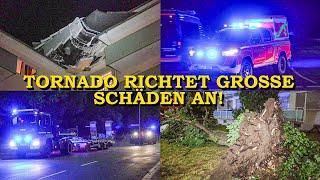 +++ TORNADO WÜTET ÜBER WOHNSIEDLUNG +++ GROSSE SCHÄDEN  FEUERWEHR + THW  ANWOHNER UNTER SCHOCK