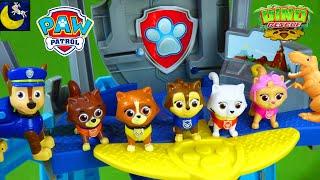 LOTS of Paw Patrol Toys Kittens Dino Rescue Dinosaurs Lookout Tower Patroller Toy Video for Kids