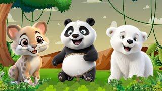 Happy Animal Moments Puma Panda Polar Bea Reindeer  Animal Sounds