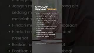 Tips Menjadi Pendengar yang baik #psikologi #kesehatanmental #menjadicerdas