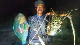 Nyuluh dan Menombak ikan rezeki malam ini bagus panen banyak Seafood Mahal