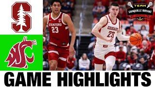 #22 Washington State vs Stanford Highlights  NCAA Mens Basketball  2024 College Basketball