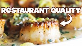 Perfect Pan Seared Sea Scallops Recipe + Lemon Chive Butter