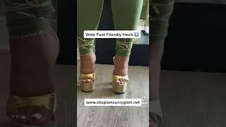 Wide Foot Friendly Heels• platform heels•www.shopiamcurvyglam.net
