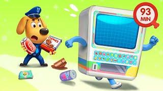 A Running Vending Machine  Cartoons for Kids  Police Cartoon  Sheriff Labrador