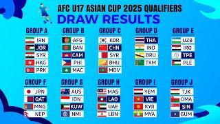 Kualifikasi Hasil Seri  Piala Asia AFC U17 2025.