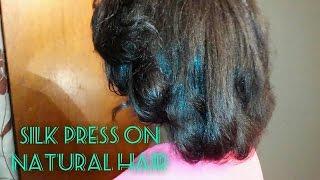 SILK PRESS on NATURAL HAIR + Argan Smooth Press Kit STRAIGHT HAIR NO RELAXER