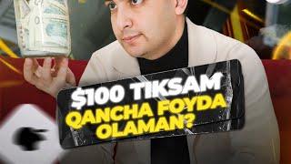 $100 investitsiya qilib qancha foyda olsa boladi?‍️