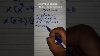 Himpunan penyelesaian Polinomial - Matematika SMA #shorts