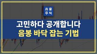 매매기법  고민하다 공개 합니다 음봉으로 바닥 잡는 기법 #시윤주식