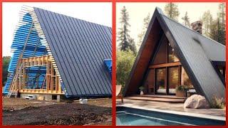 Amazing A-Frame House Construction Process Start to Finish in 4 Months  by @LankHome