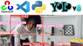 YOLOv8 in python environment for object detection  VSCode  OpenCV implementation of YOLO