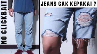 Bikin Celana Robek-Robek Dari Celana Bekas DIY Ripped Jeans