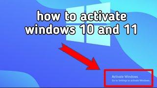 Activate windows 10 and 11 permanently  Windows 10 free activation in 2024