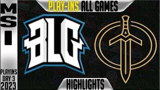 BLG vs GG Highlights ALL GAMES MSI Play ins 2023 Upper Round 2 Bilibili Gaming vs Golden Guardians