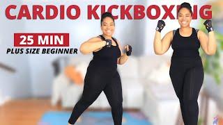 Plus Size 25 Minute Cardio Kickboxing Workout for Fat Burning Low Impact High Intensity